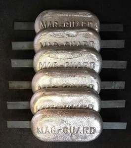 narrowboat anode 6 x 2.5 magnesium steel dutch barge hull cruiser canal weld on - Picture 1 of 1