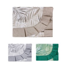 Tovaglia Tavola Copritavola Plastificato Loneta Foglie Vari Colori 6 12 posti