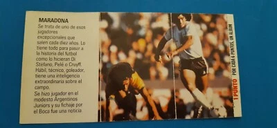 BOCA JUNIOR ARGENTINA MARADONA ROOKIE ACCIÓN 1981 WORLD CUP 82 CARD MUY RARO  - Imagen 1 de 4