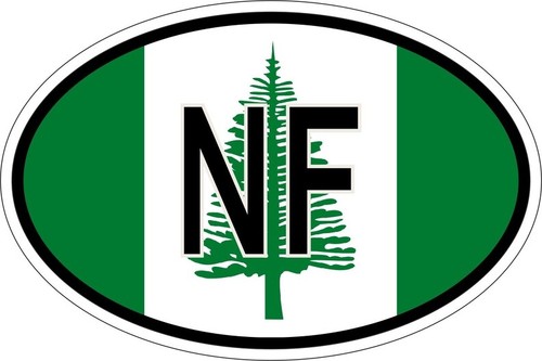 Oval Sticker Country Code NF NORFOLK Flag | eBay