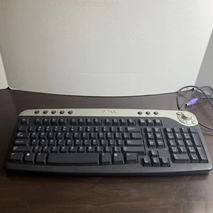 Dell PS2 Multimedia Keyboard Black & Silver RT7D30 2R400 - Picture 1 of 11