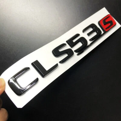 CLS53S Glossy Black Red S Car Rear Trunk Lid Sticker Emblem For Mercedes-Benz - Imagem 1 de 4