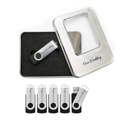 Real 64GB - 4GB Custom Wedding DIY Photography LOGO Swivel USB Flash pen Drive - Image 1 of 4