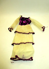 Robe poupée vintage Marie Osmond Barbie volants violet paillettes ivoire #9817,