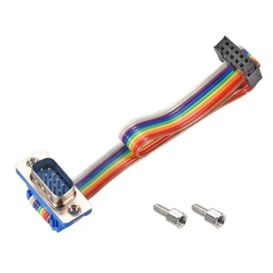 Câble Ruban Plat Fc-10 To DB9 Mâle Connecteur 2.54mm Pas 7.9Pouce Long - Imagen 1 de 4