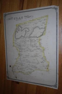 1875 Map Lancaster PA Atlas Everts & Stewart Clay Township - Picture 1 of 3
