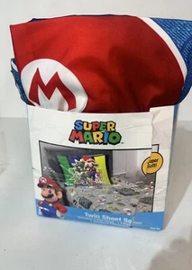 Franco Kinder Bettwäsche Super Soft Laken Set, 3 Stück Twin Size - Nintendo Mario - Bild 1 von 3