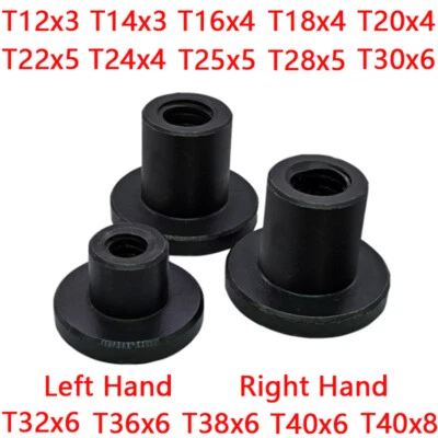 Flanschmuttern Trapezgewindemutter T12 T14 T16 - T40 Aus Stahl C45 Rund Muttern - Bild 1 von 4