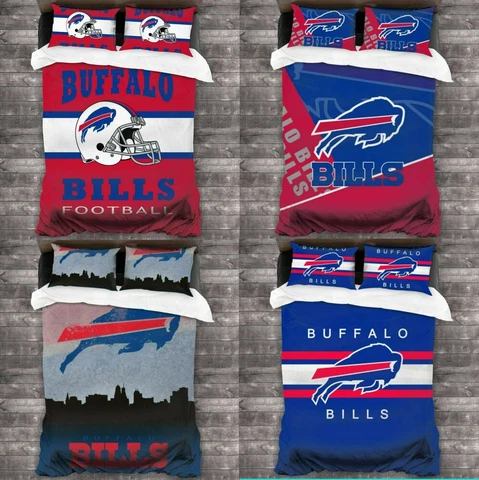Buffalo Bills Bedding Set 3PCS Duvet Covers Pillowcases Comforter Covers Gifts Cover