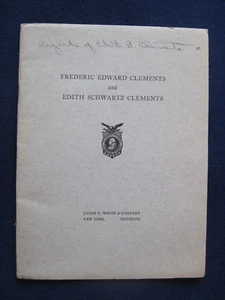 FREDERIC EDWARD & EDITH SCHWARTZ CLEMENTS Botany Ecology PEARL CHASE'S COPY - Picture 1 of 6