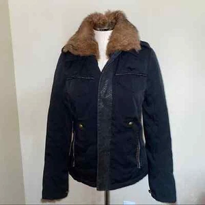 Pinko kleiner Mantel mit Kunstfell und Schlangenleder vorne - Bild 1 von 12