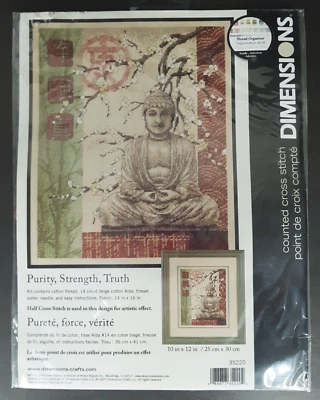 2014 Dimensions Purity Strength Truth 35220 Kit de punto de cruz contado nuevo sellado Foto 1 de 4