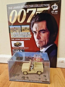 JAMES BOND CAR COLLECTION - LAND ROVER LIGHTWEIGHT THE LIVING DAYLIGHTS +MAG #67 - Picture 1 of 3