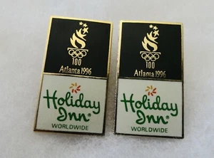 2 NEW in packaging Holiday Inn Lapel Pins - ATLANTA 1996 OLYMPICS SPONSOR PINS - Picture 1 of 5