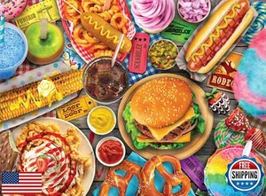 Buffalo Games - Lars Stewart - Fun Fair Food - 1000 Piece Jigsaw Puzzle For A - Picture 1 of 5