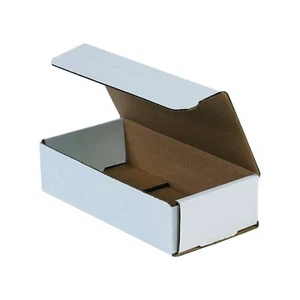 50 cajas troqueladas con solapa troqueladas blancas corrugadas de 9" x 4" x 3" envío gratuito - Imagen 1 de 1