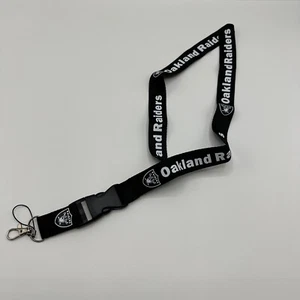 Oakland Raiders Lanyard ID Badge Key Chain Clip - Picture 1 of 5