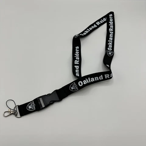 Oakland Raiders Lanyard ID Badge Key Chain Clip Cover