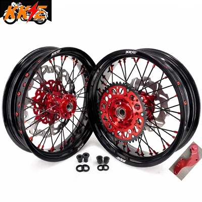 Llantas KKE 17" Motard para Honda XR400R 96-04 XR600R 91-2000 radios negros Foto 1 de 4