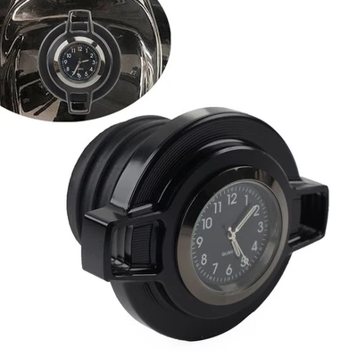 Cubierta de tapa de aceite del tanque de gasolina con reloj negro para Harley Sportster 883 Softail Dyna Foto 1 de 4