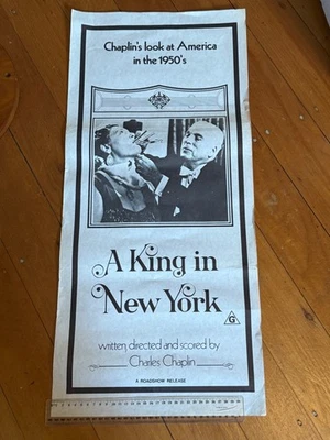 Vintage Original 1950s Charlie Chaplin Poster A King in New York Great Condition - Bild 1 von 3