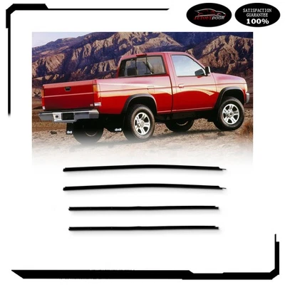 For 1986-1994 Nissan Hardbody Pickup D21 4PC Front Window Molding Trim Seal Belt - Image 1 of 4