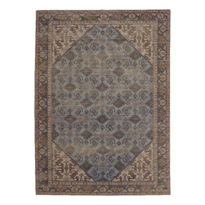 Linon Dillon Cordele Blue and Ivory 3' X 5' Accent Rug - Image 1 of 4