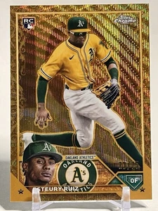 Esteury Ruiz /75 (RC) Rookie Gold Wave Etch 2023 Topps Gilded #119 Athletics - Bild 1 von 3