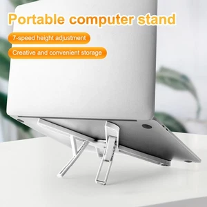 Foldable Laptop Computer Riser Holder Notebook Tablet Cooling Stand Bracket - Photo 1/12