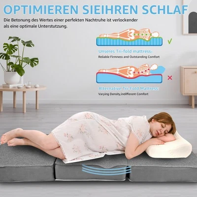 190x63x15 cm Klappmatratze, 4-teilig, Gästezimmer - Bild 1 von 4