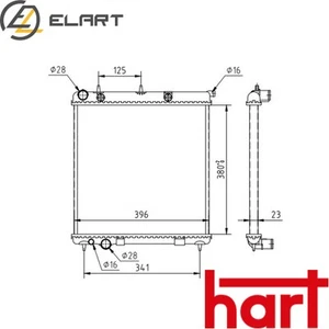 RADIATOR ENGINE COOLING 611 806 FOR CITROËN C3/Pluriel KFV/KFU 1.4L 4cyl C3 I - Picture 1 of 6