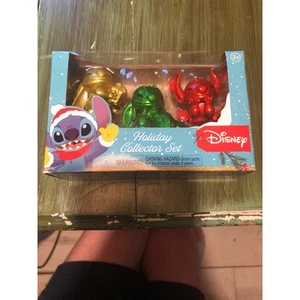 Disney Lilo & Stitch NEW Holiday Collector 3 Piece Christmas Action Figure Set - Picture 1 of 4