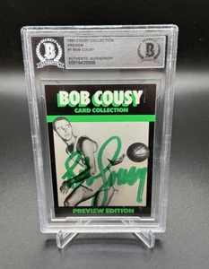 Bob Cousy Boston Celtics handsignierte Cousy Sammlung Beckett Plattenkarte Echtheitszertifikat - Bild 1 von 5