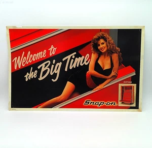 Vintage Snap-On Tools Poster "Welcome to Big Time" Garage Decor ๐ง๐ 15x24" - Picture 1 of 16