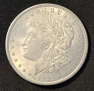 1921-P Morgan Silver Dollar - Picture 1 of 6