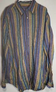 The Territory Ahead Reserve Shirt Men's XLT Woven Abstract 100% Linen - Picture 1 of 7
