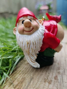 Design Toscano Loonie Moonie Bare Buttocks Garden Gnome Statue Rude Santa New - Picture 1 of 9