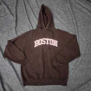 Felpa con cappuccio Champion da uomo grande marrone Boston College University giacca maglione - Foto 1 di 15