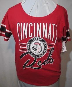 Cincinnati Reds Womens T-shirt 37" Chest USA Screen Print MLB '47 Brand - Picture 1 of 3