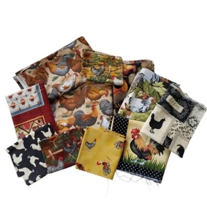Quilt Handarbeit Stoff 100 % Baumwolle Bauernhof Tier Motiv 11 Stck. Schnitte und Yards Neu - Bild 1 von 9