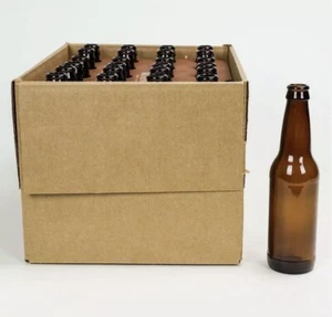Home Beer Brewing Empty Glass Amber 12 oz. Beer Bottles - 24 Pack - Picture 1 of 3