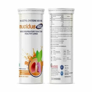 Radiplex Mucidus - N-Acetylcysteine 600 Mg Effervescent Tablets - Antioxidant - Bild 1 von 6
