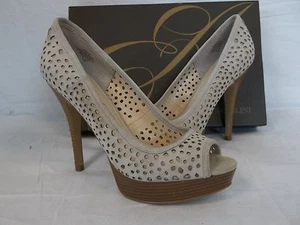 Enzo Angiolini Size 10 M Sully Natural Suede Heels New Womens Shoes - Picture 1 of 8