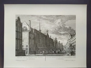 Ets Amsterdam Gezicht van de Nieuwe Zyds-Kapel, reproductie 35 x 46 cm - Bild 1 von 1