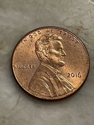 2016 P Lincoln Shield Cent (Red) Penny Actual Coin TK2361* - Image 1 of 2