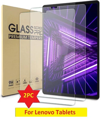 2 PC Tempered Glass Screen Protector Cover For Lenovo Tablet - Image 1 of 4