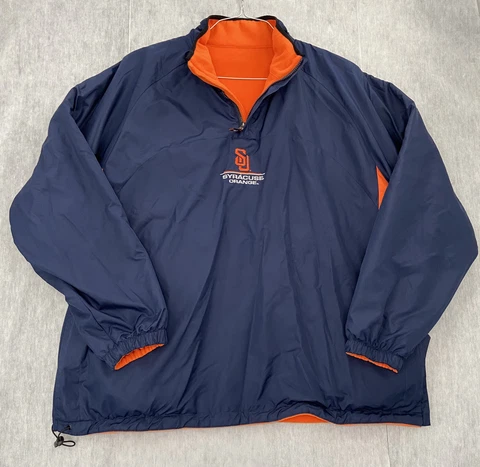 Syracuse University Jacket Adult Extra Large Orange Blue Reversible Pro Player Cover