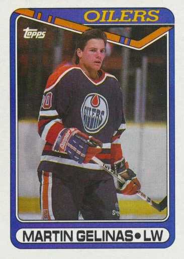 1990-91 Topps #64 MARTIN GELINAS - Rookie Card - Edmonton Oilers - Bild 1 von 1