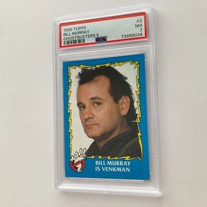 Bill Murray is Venkman 1989 Topps Ghostbusters II Card #2 PSA 7