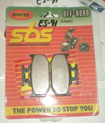 NOS SBS 648SI Brake Pads Yamaha YZ125, YZ250, WR400, Suzuki DR350, 650 - Image 1 of 4